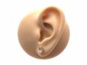 Silver Oval Citrine Stud Earrings