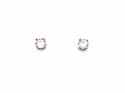 Silver CZ Solitaire Stud Earrings 5mm