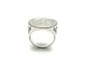 Silver St George Basket Coin Ring