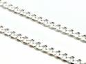 Silver Pave Curb Chain 20 Inch