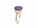9ct Yellow Gold Amethyst Solitaire Ring