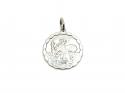 Silver Double Sided St Christopher Pendant