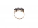 9ct Sapphire & Pearl Ring Small Chip