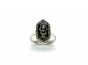 Silver Black Onyx & Marcasite Ring