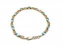 9ct Blue Topaz & Diamond Bracelet