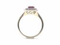 9ct Yellow Gold Ruby & Diamond Cluster Ring 0.33ct