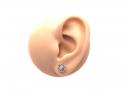 Silver & Opal Flower Stud Earrings 7mm