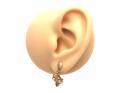 9ct Pearl & Coral Drop Earrings