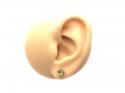 9ct Peridot Solitaire Stud Earrings