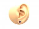 9ct Amethyst and Diamond Stud Earrings