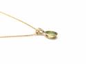 9ct Yellow Gold Peridot Solitaire Necklet
