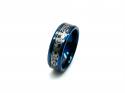 Tungsten Carbide Cogs & Blue IP Plating Ring