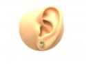 9ct White Gold Peridot Stud Earrings