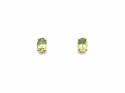9ct White Gold Peridot Stud Earrings