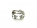 Silver Plain Buckle Ring