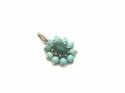 9ct Synthetic Turquoise & Jade Pendant