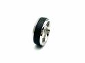 Steel & Black Carbon Fibre Inlay Ring