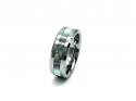 Tungsten Carbide Abalone Shell Inlay Ring