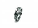 Tungsten Carbide & Carbon Fibre Cogs Inlay Ring