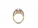 18ct Yellow Gold Kunzite & Diamond Ring