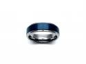 Tungsten Carbide & Blue IP Plating Ring