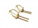 18ct Yellow Gold T-Bar Chain Earrings