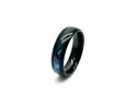 Tungsten Carbide Black & Abalone Shell Inlay Ring