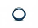 Tungsten Carbide Black & Blue Carbon Cogs Ring