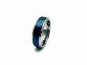 Tungsten Carbide Blue IP Plating Centre Ring