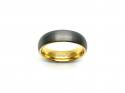 Tungsten Carbide & Yellow IP Plating Wedding Ring