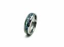 Tungsten Carbide & Abalone Shell Inlay Ring