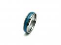Tungsten Carbide Crushed Created Opal Ring