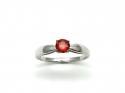 9ct White Gold Fire Opal Solitaire Ring