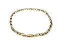 9ct Yellow Gold Belcher Anklet 12 Inch