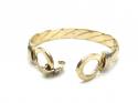 9ct Two Colour Twisted Fancy Bangle