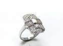 18ct Art Deco Style Diamond Cluster Ring 1.08ct