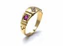 18ct Ruby & Diamond Ring Birmingham 1905 Sold As S