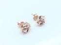 9ct Rose Gold Knot Stud Earrings