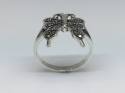 Silver Marcasite Butterfly Ring Size P