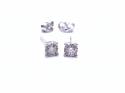 18ct White Gold Diamond Stud Earrings 0.37ct