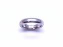 9ct White Gold Plain Wedding Ring 4mm
