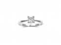 18ct Princess Cut Diamond Ring 0.42ct