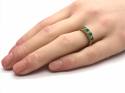 9ct Emerald and Diamond Eternity Ring 0.11ct