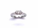 Platinum Diamond Tension set Solitaire Ring 0.40ct