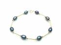9ct Black Freshwater Cultured Pearl Bracelet