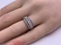 18ct White Gold Art Deco Style 5 Stone Ring 0.91ct