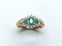 9ct Emerald & Diamond Eternity Ring 0.20ct