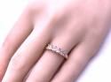 14ct Rose Gold CZ 5 Stone Ring
