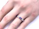 Silver Purple and White CZ Full Eternity Ring