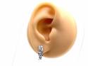 18ct White Gold Diamond Half Hoop Earrings 0.27ct